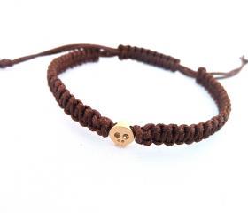 Tiny skull macrame bracelet, skull freindship bracelet, macrame 